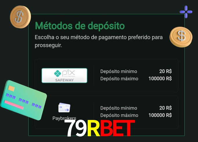 O cassino 79Rbet oferece uma grande variedade de métodos de pagamento